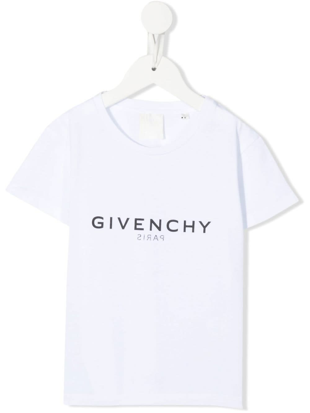 GIVENCHY GIRL WHITE GIVENCHY REVERSE T-SHIRT