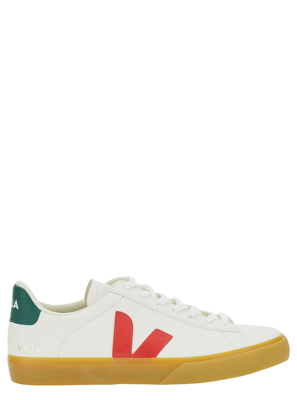 campo White Low Top Sneakers With Logo Detail In Leather Man