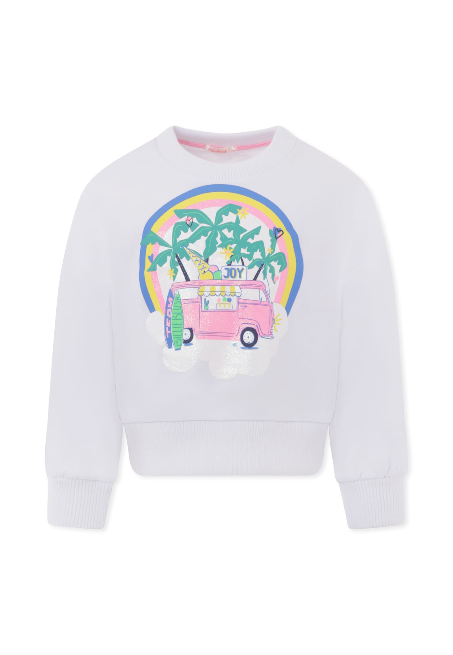 Billieblush Girls White Cotton Campervan Sweatshirt In White