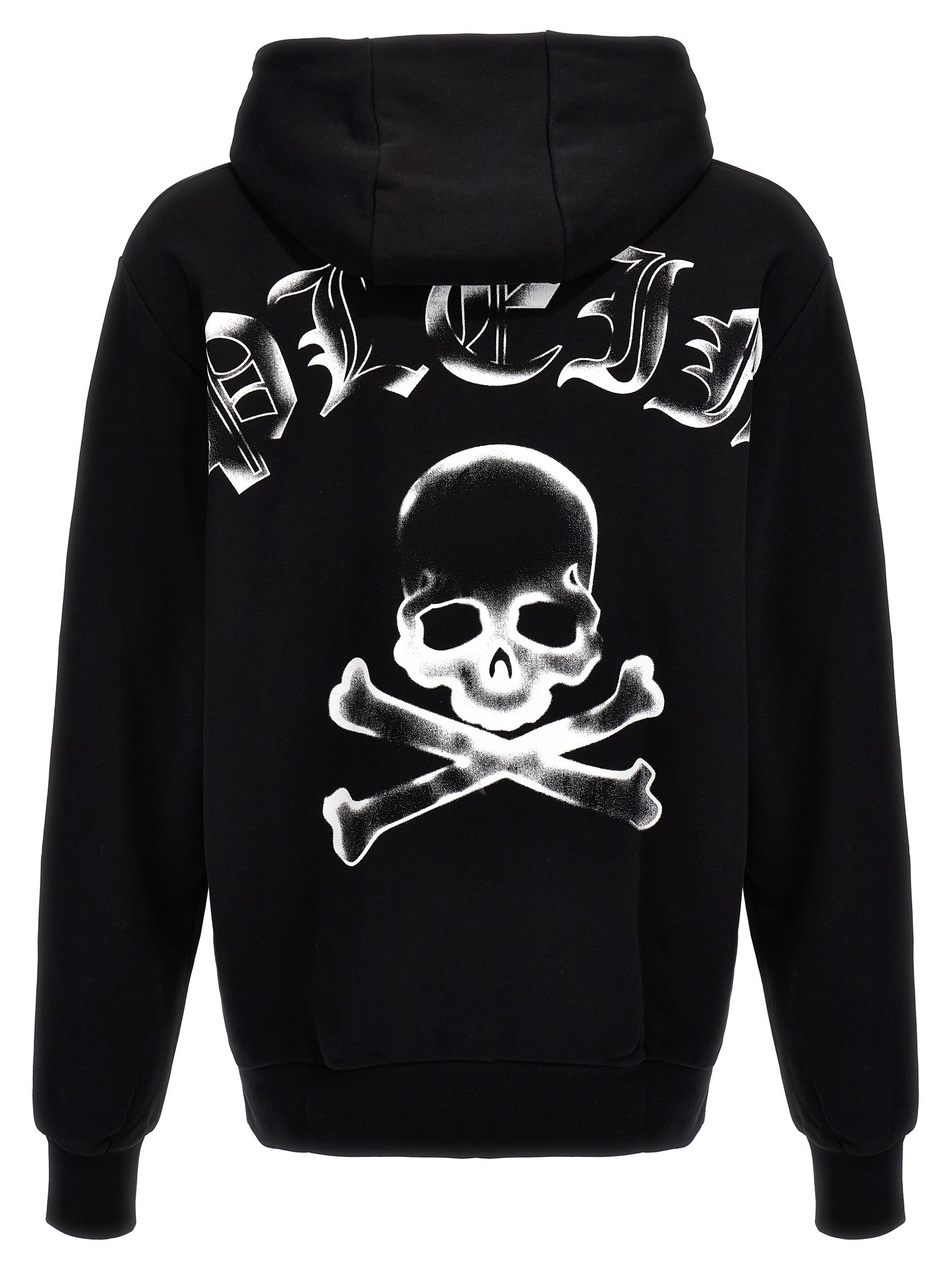 Shop Philipp Plein Skull&bones Hoodie In Black