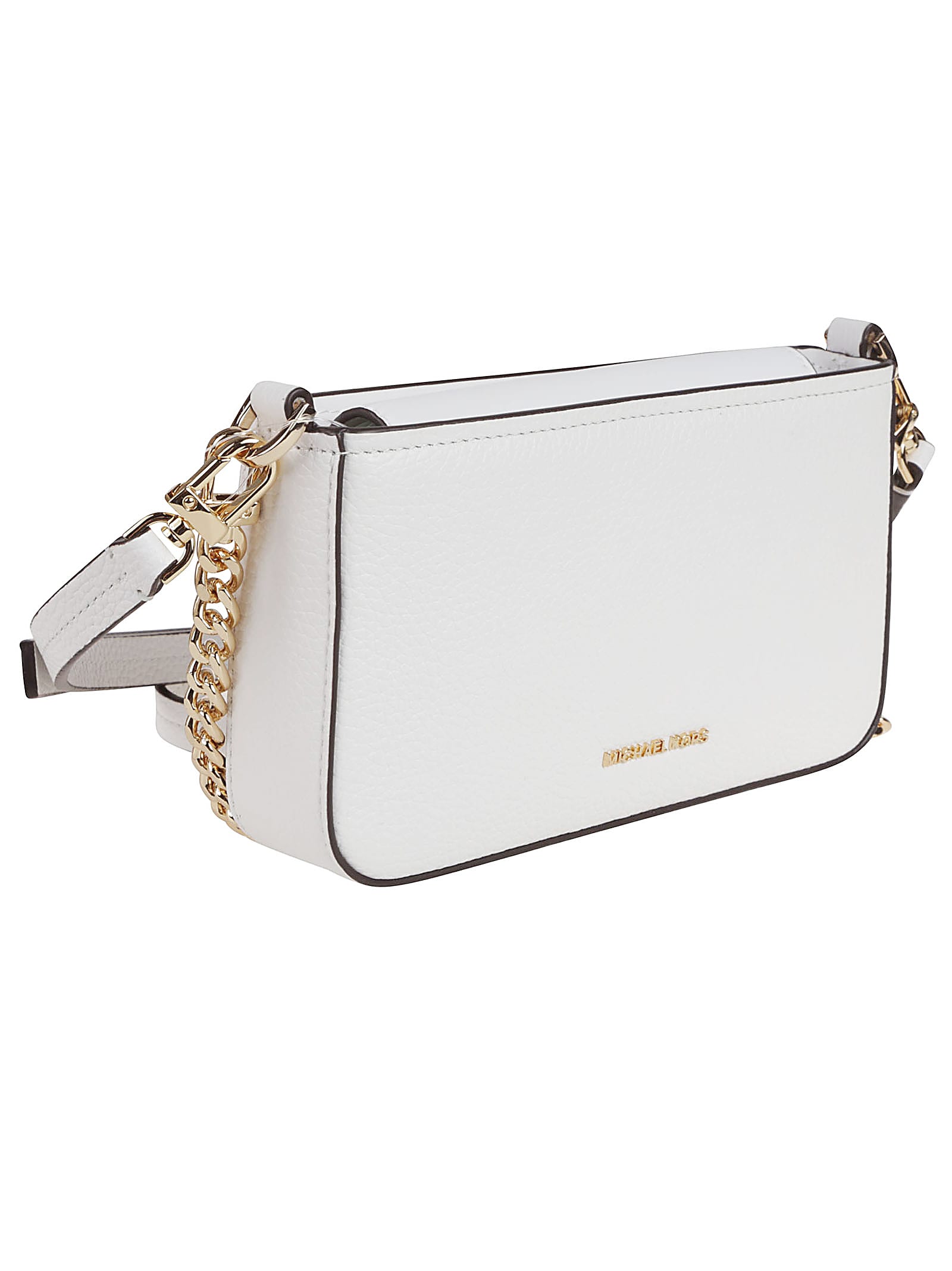 Michael Kors Bryant Small Convertible Crossbody Pouchette Bag In Optic White
