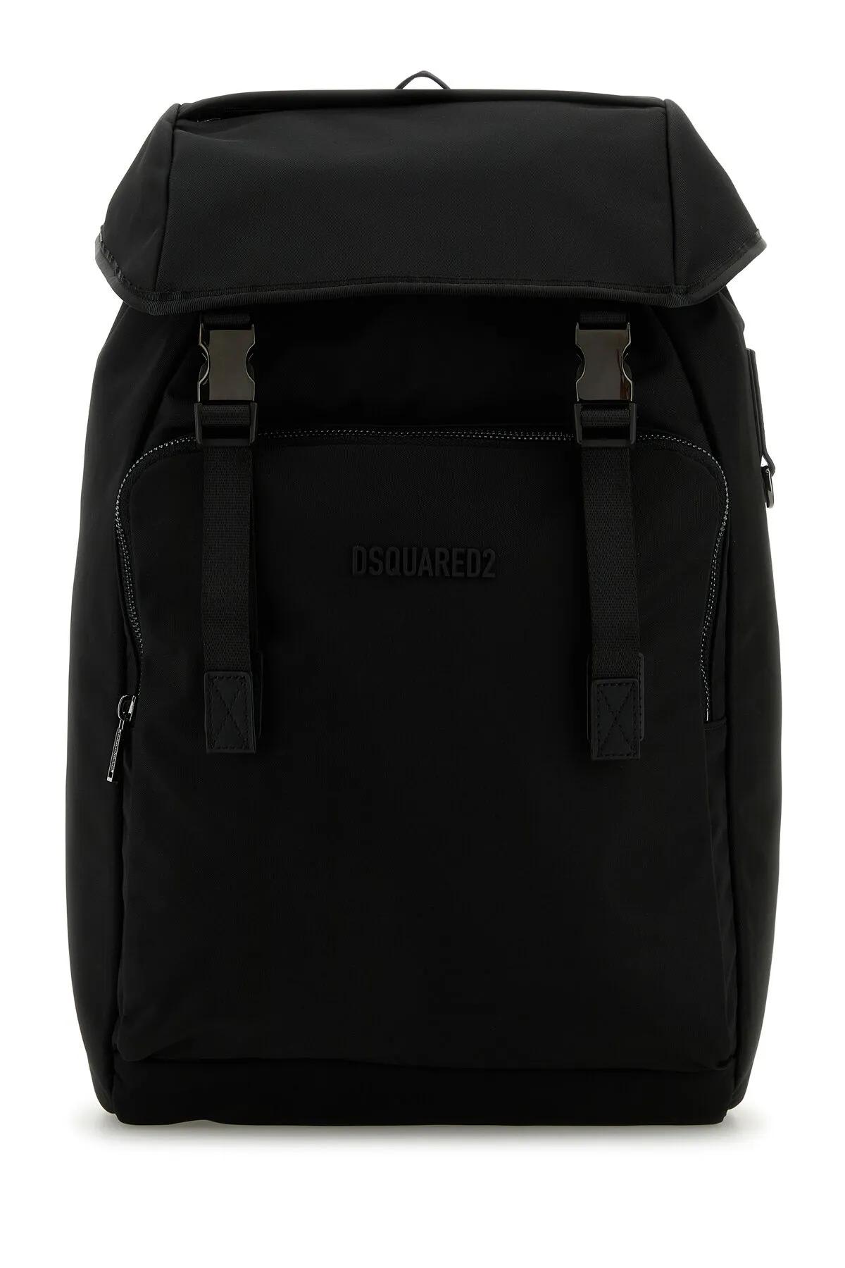 Shop Dsquared2 Black Nylon Urban Backpack In Nero