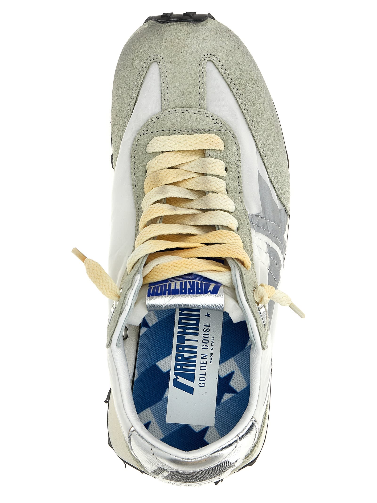 Shop Golden Goose Running Marathon M77 Sneakers In Gray