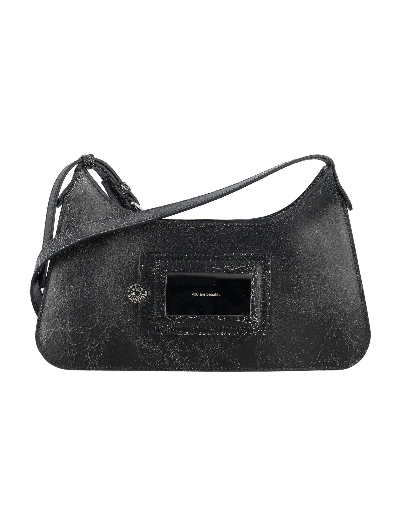 Shop Acne Studios Platt Mini Shoulder Bag In Black
