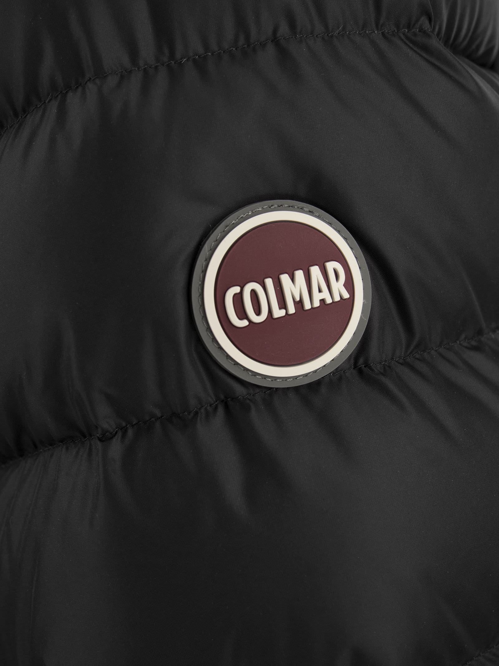 Shop Colmar E-concrete - Hooded Sports Down Jacket  In Black