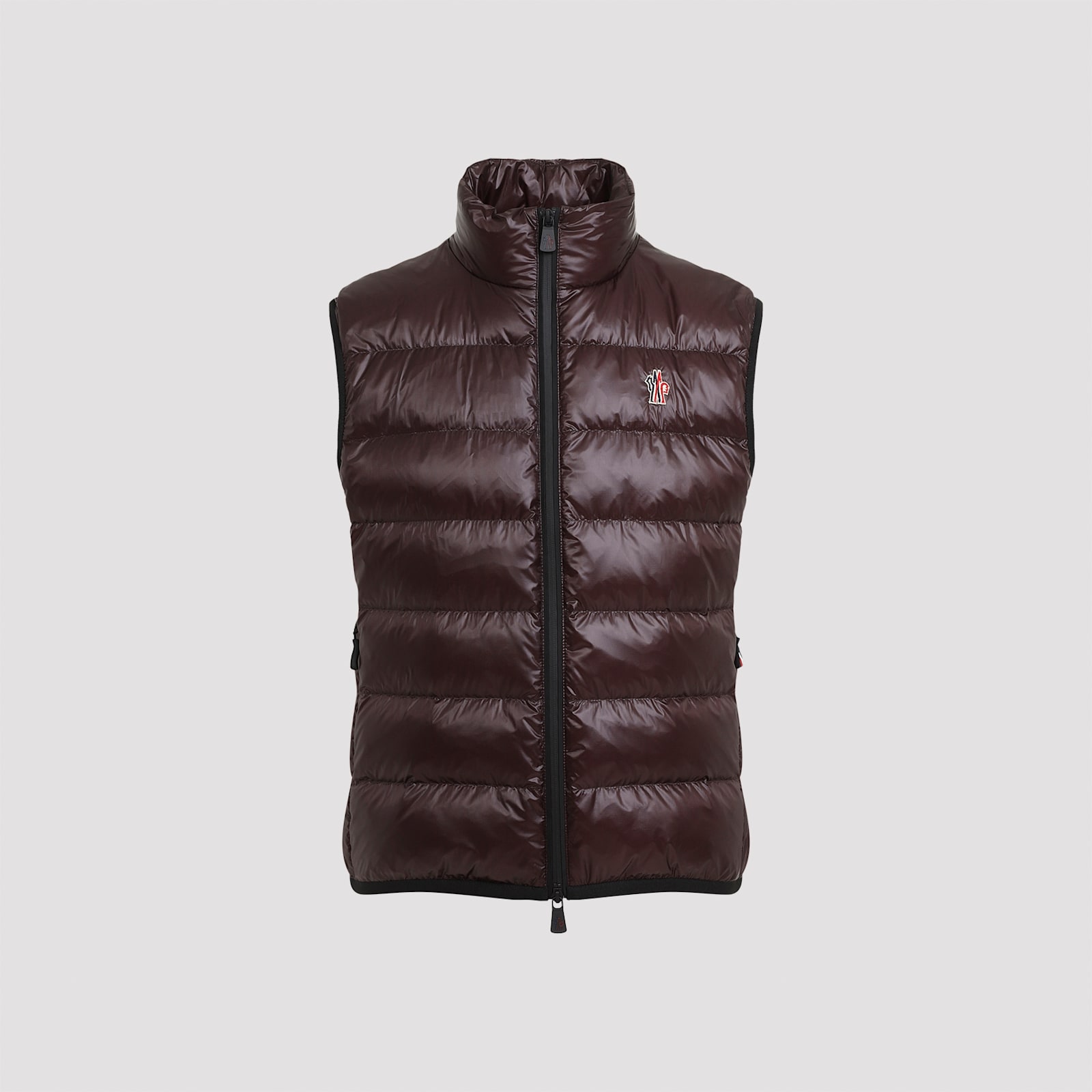 Shop Moncler Polyester Vest In E Dark Red