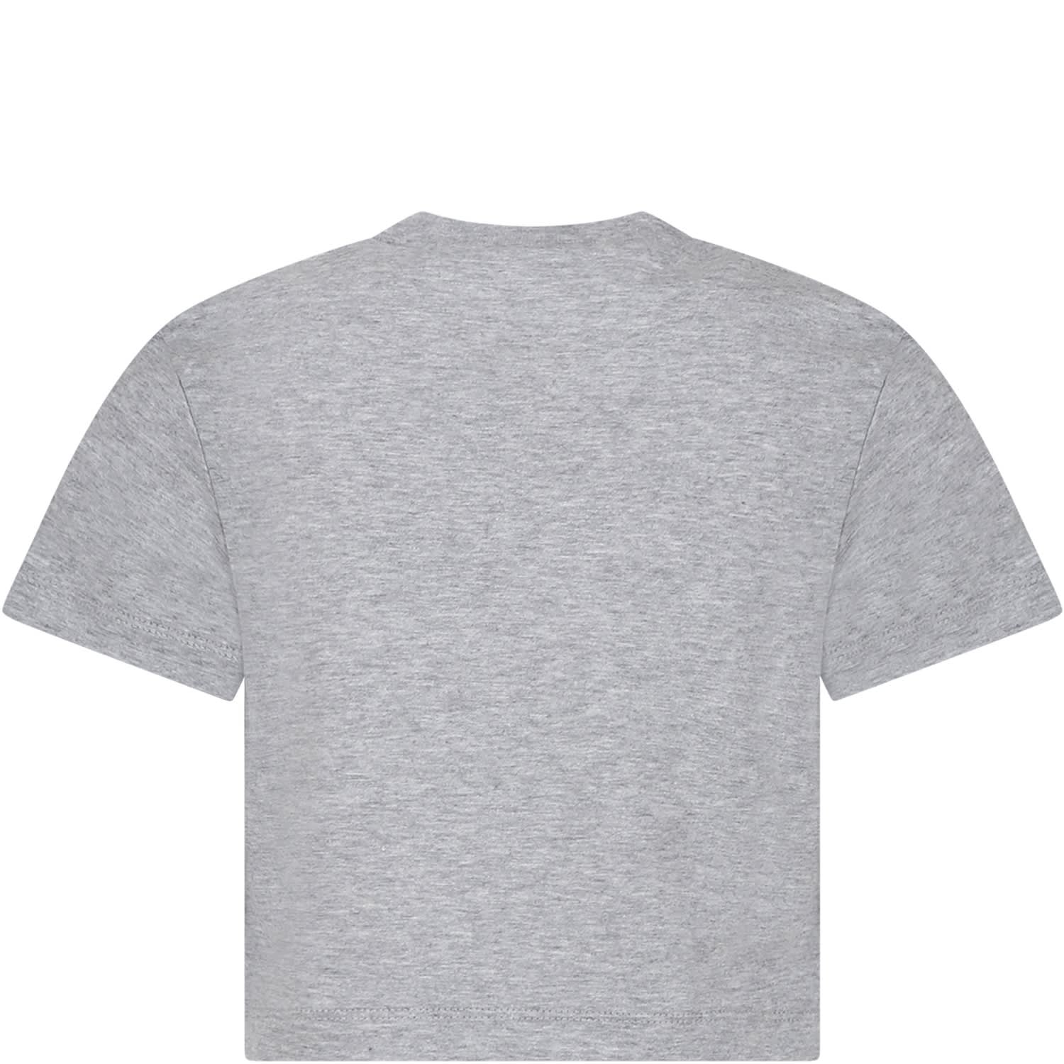 Shop Marni Grey T-shirt For Girl With Logo