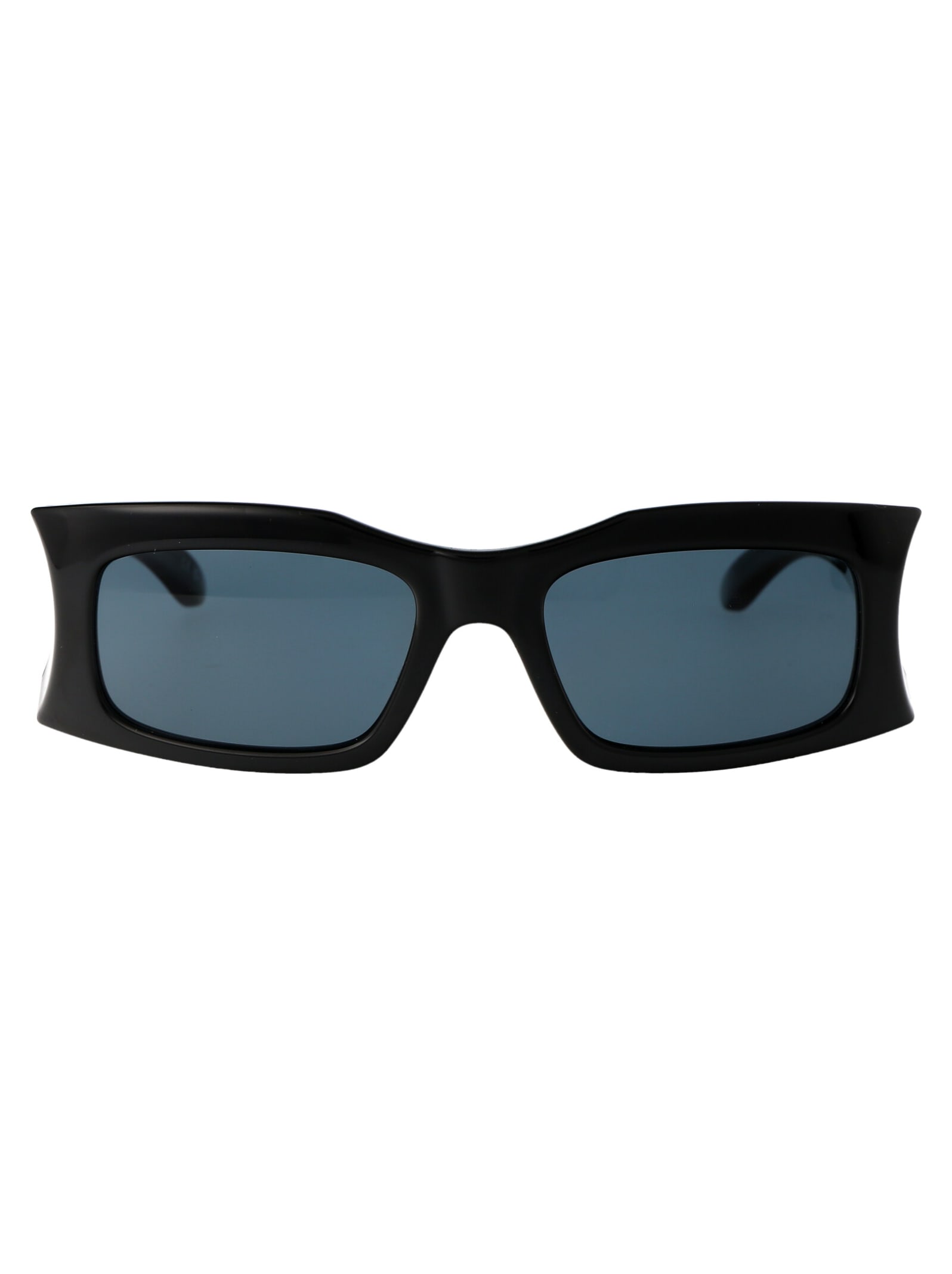 Shop Balenciaga Bb0291s Sunglasses In 002 Black Black Blue