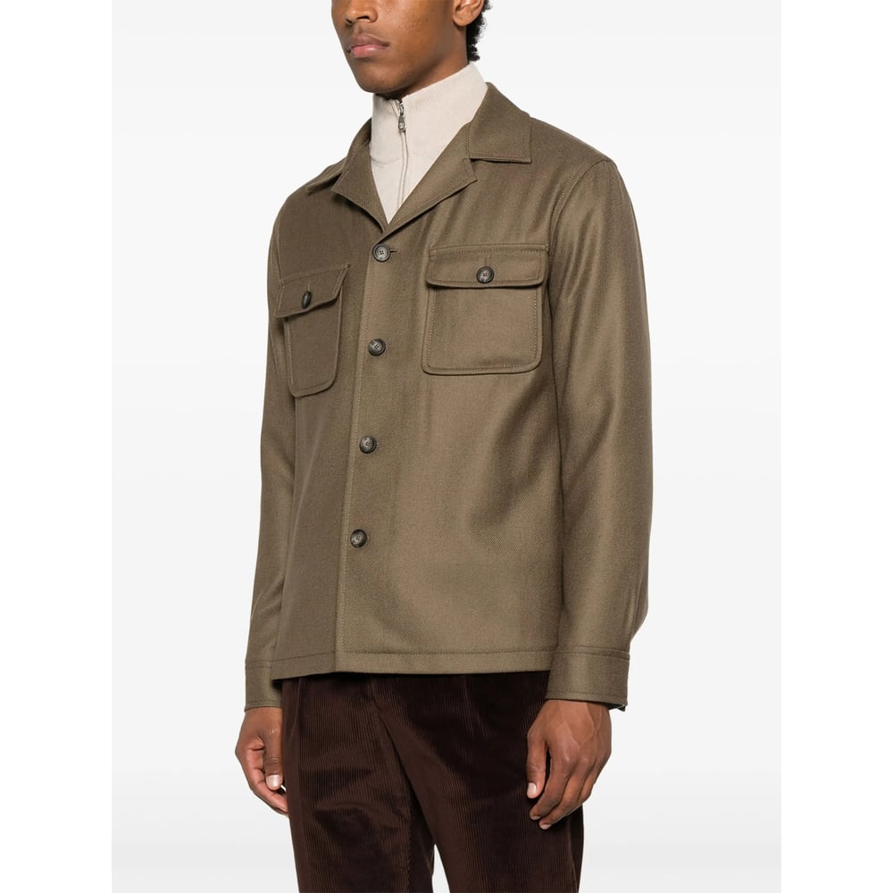 Tagliatore Long Sleeve Casual Jacket In Brown