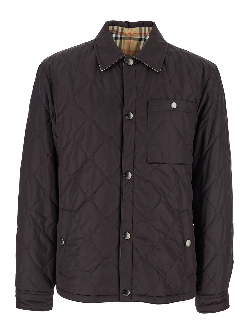 Burberry Insulated Jackets With Front Pockets And Long Sleeves In Brown