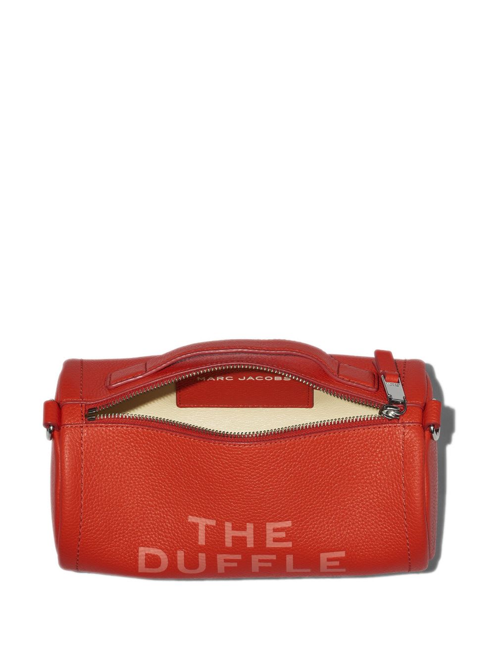 Shop Marc Jacobs The Leather Duffle Bag In Electric Orange