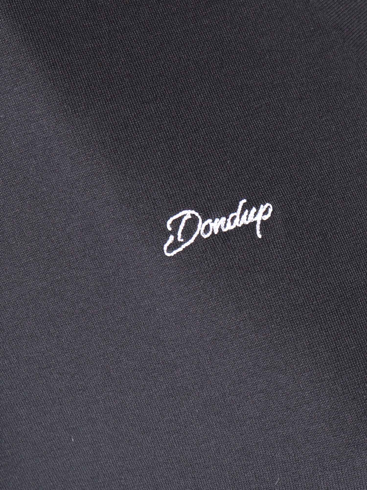 Dondup V-neck Embroidered T-shirt In Gray