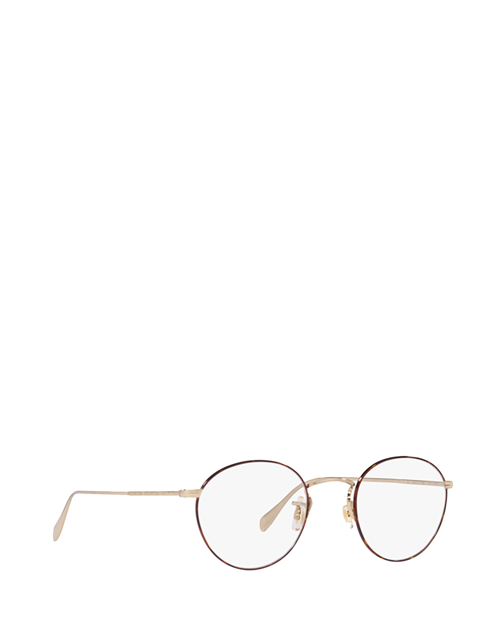 Shop Oliver Peoples Ov1186 Soft Gold / Amber Dtbk Foil Glasses