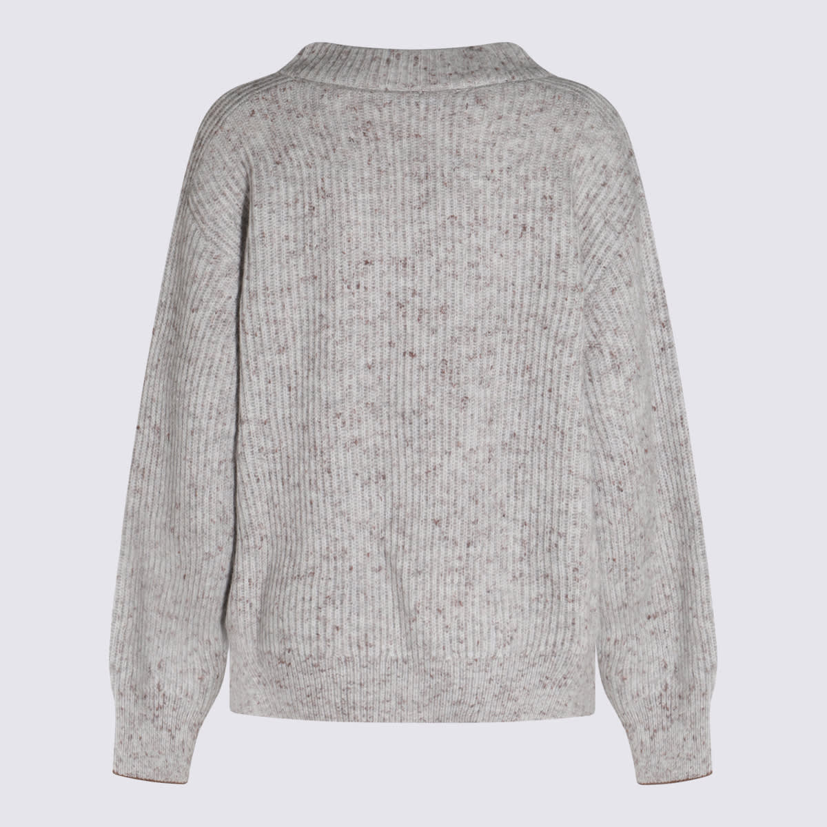 Shop Brunello Cucinelli Grey Wool Knitwear