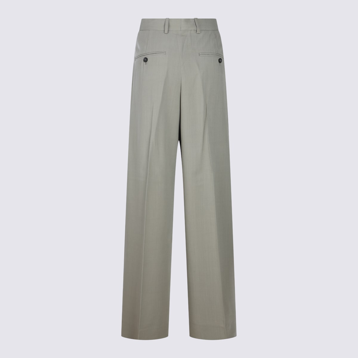 Totême Grey Viscose Pants In Gray