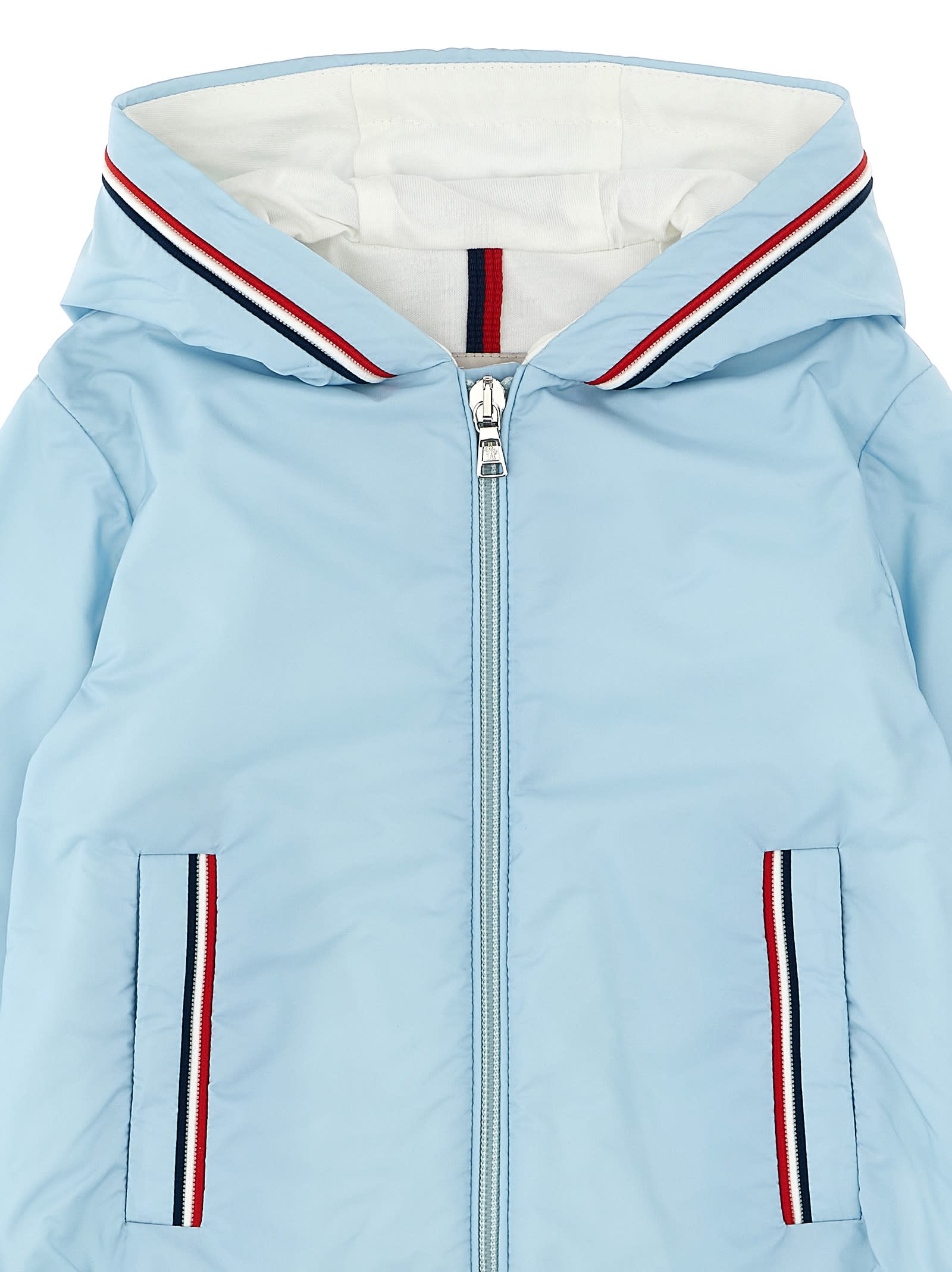 Moncler Granduc Jacket In Light Blue