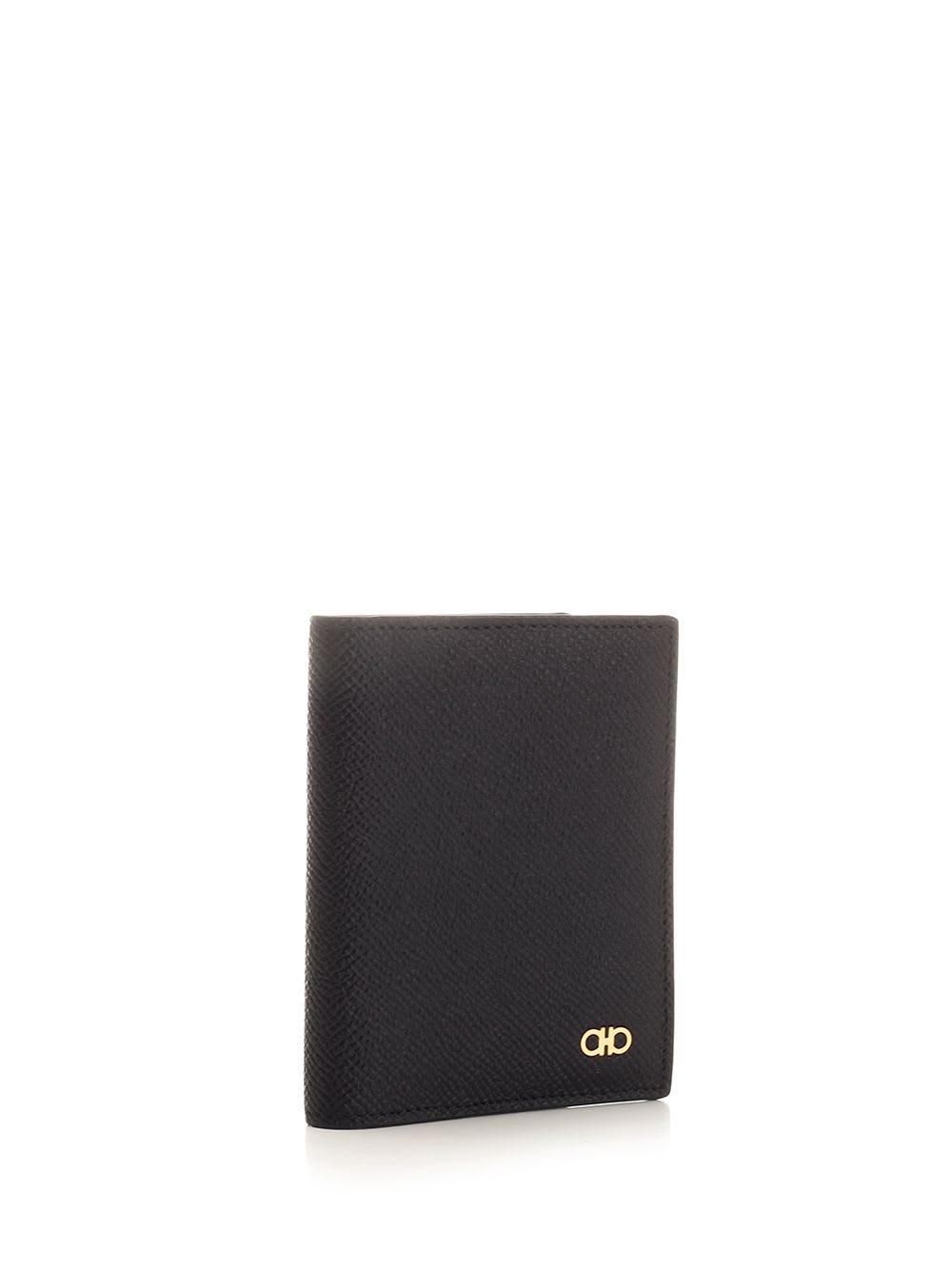 Shop Ferragamo Gancini Mini Wallet In Black