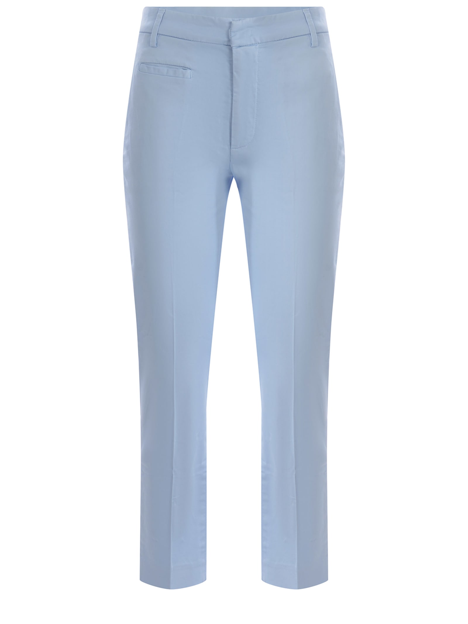 Shop Dondup Trousers  Ariel Made Of Cotton In Celeste