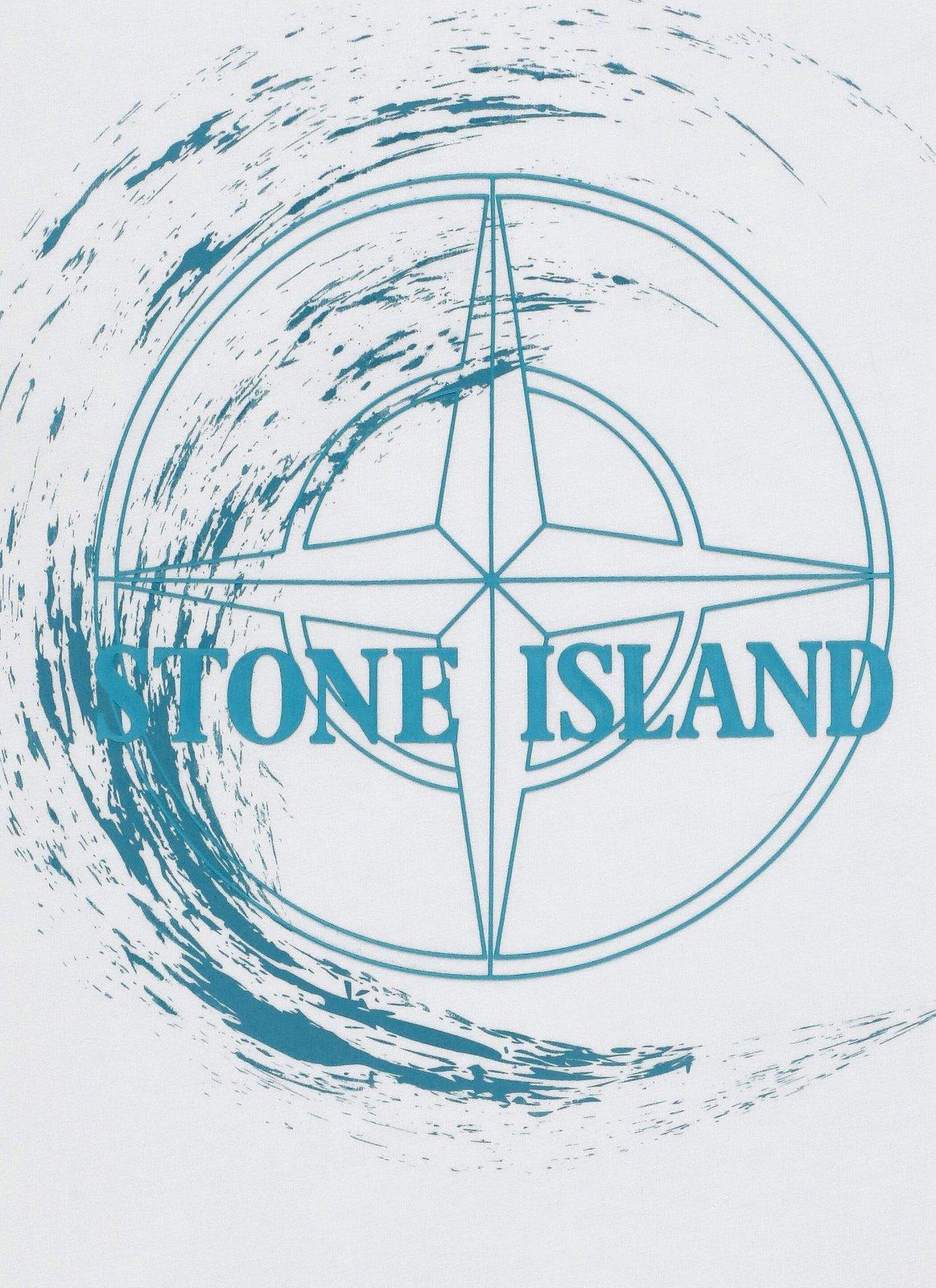 Shop Stone Island Junior Logo Printed Crewneck T-shirt