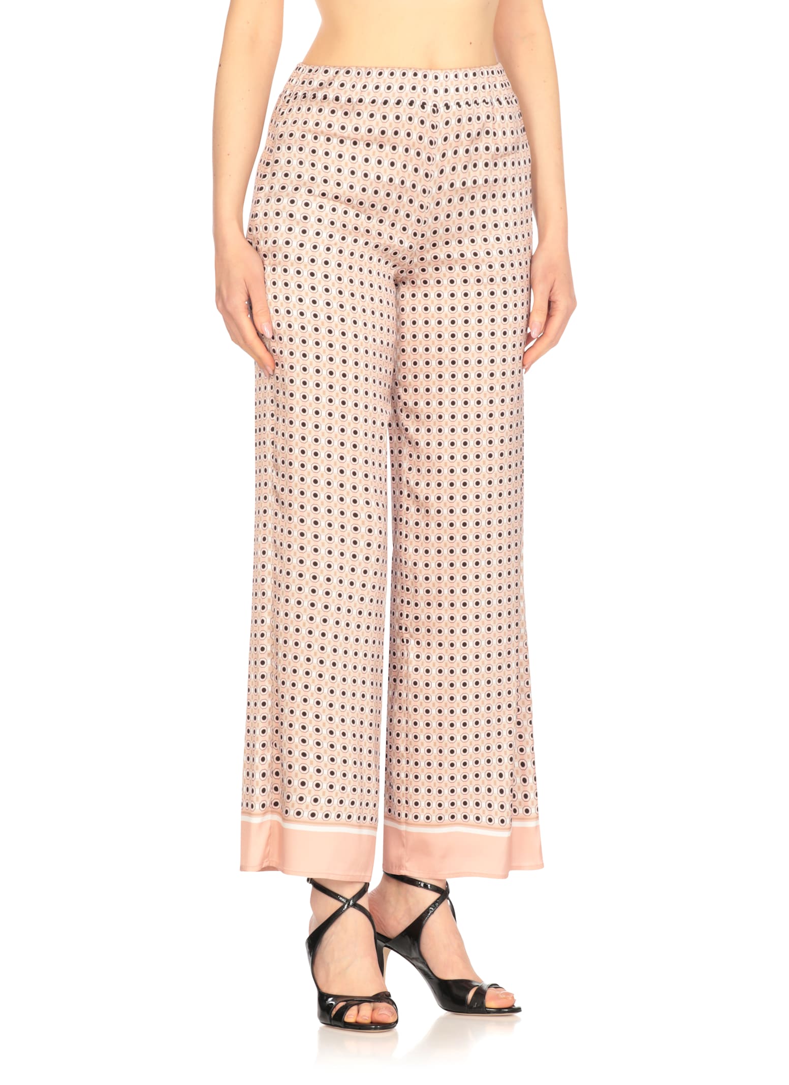 Kangra Cashmere Kangra Pink Cashmere Viscose Pants In Pink
