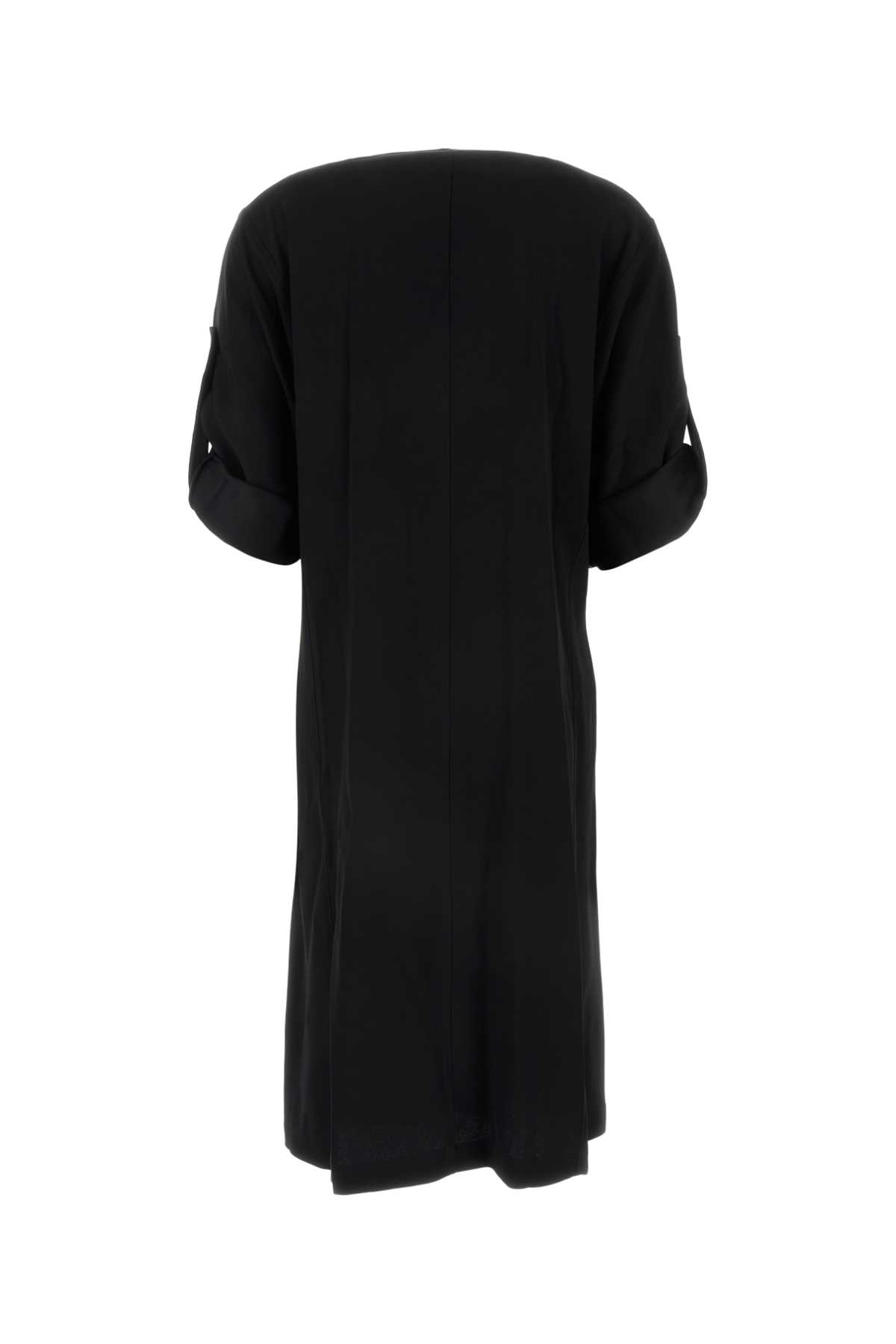 Shop Loewe Back Crepe Pebble Dress In Black