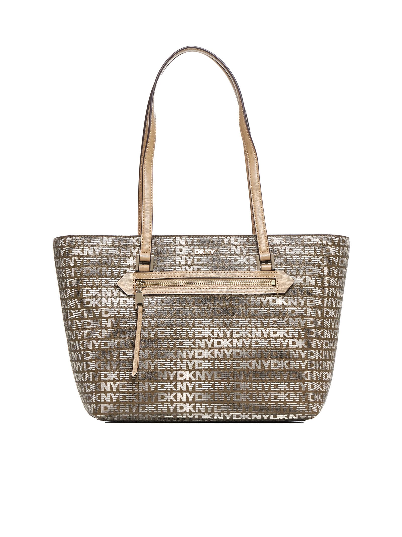 Shop Dkny Tote In Chino Cappuccino