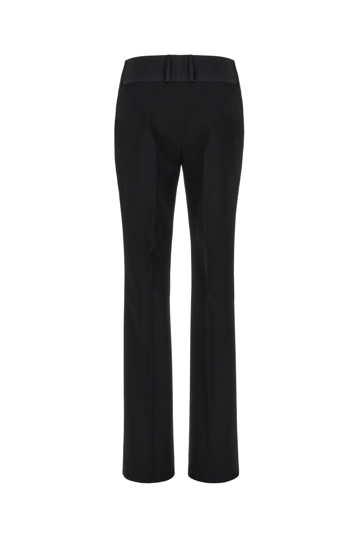 Shop Ferragamo Black Wool Pant In Nero