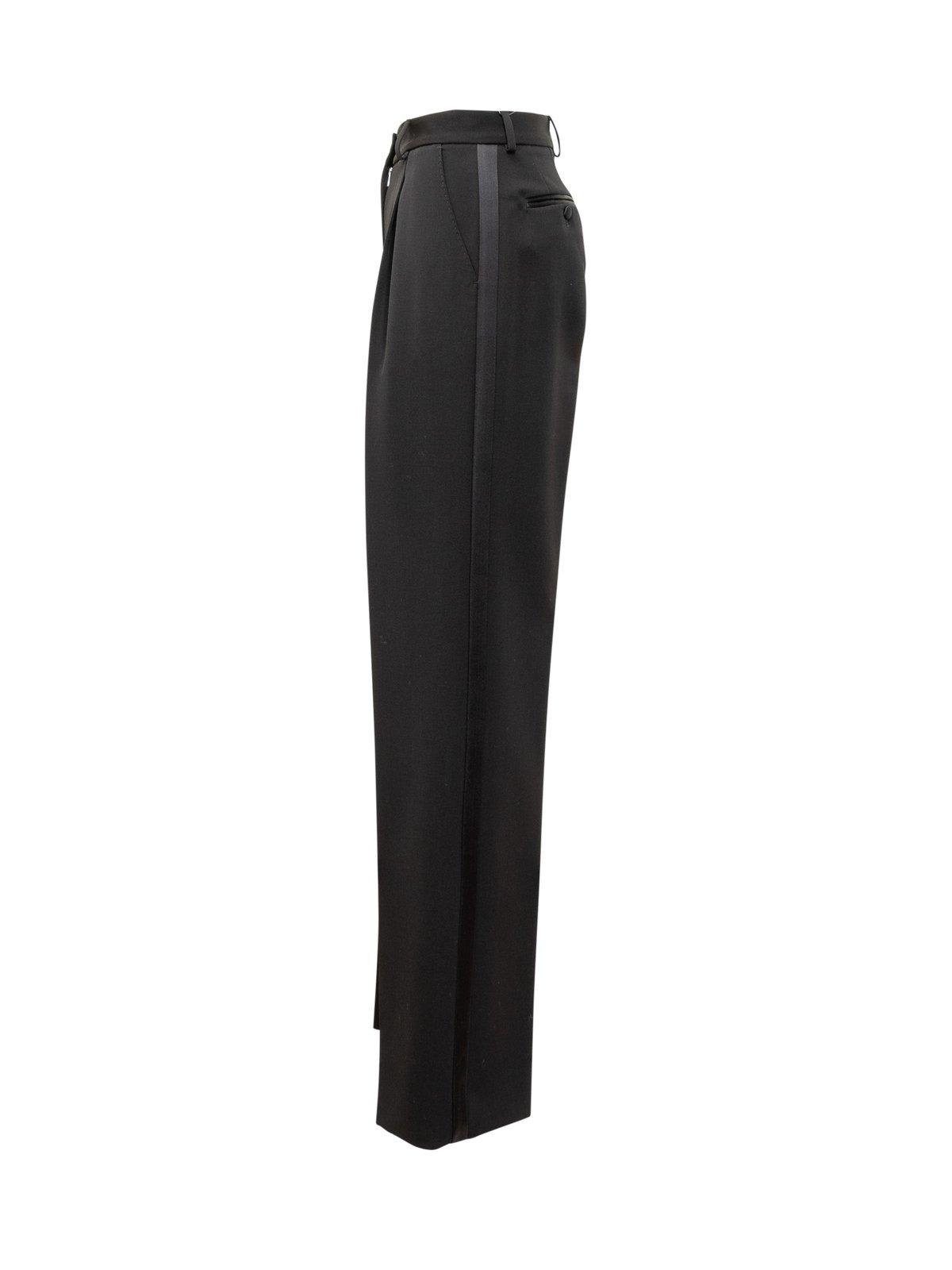 Shop Dolce & Gabbana Straight Leg Tailored Trousers In Nero