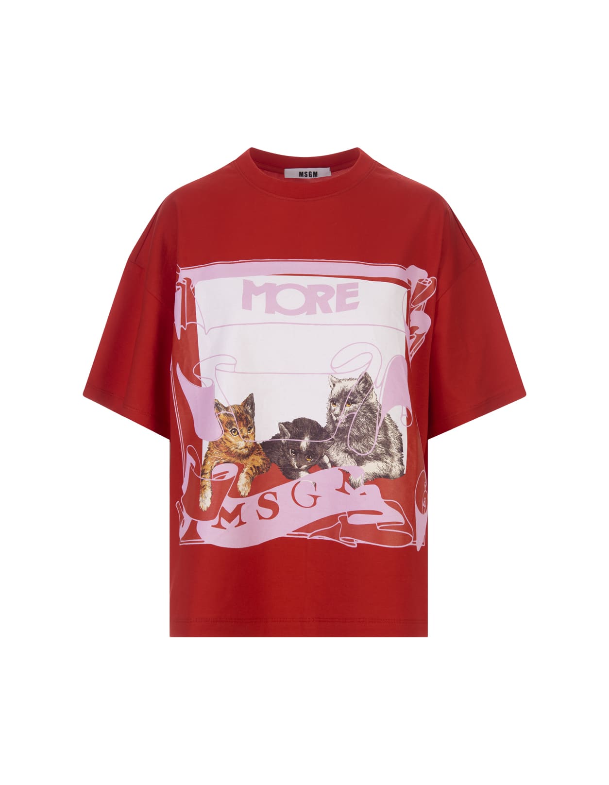 MSGM Red T-shirt Of The lorenza Longhi X Msgm Collaboration