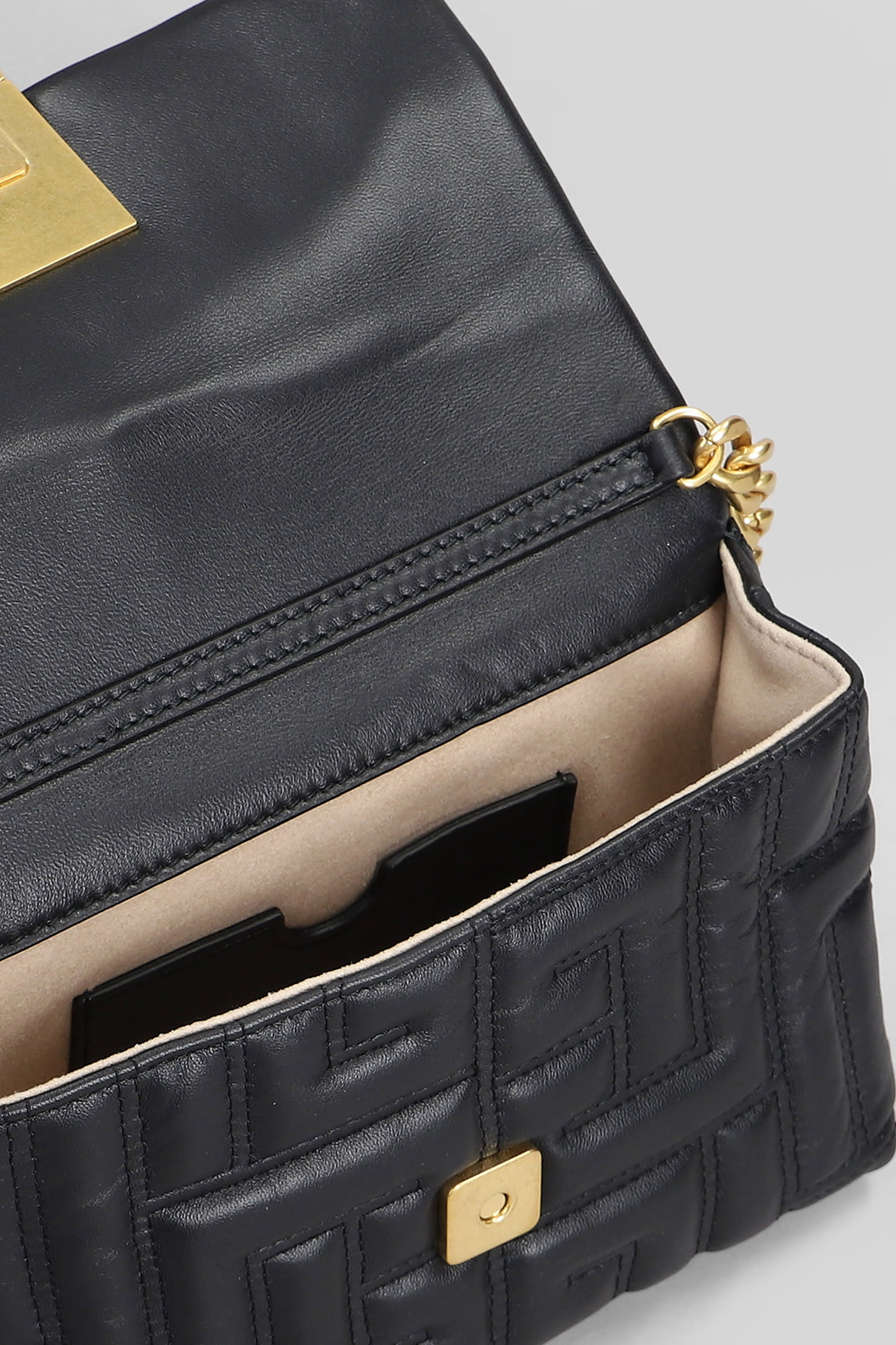 Shop Balmain 1945 Soft Shoulder Bag In Black Leather