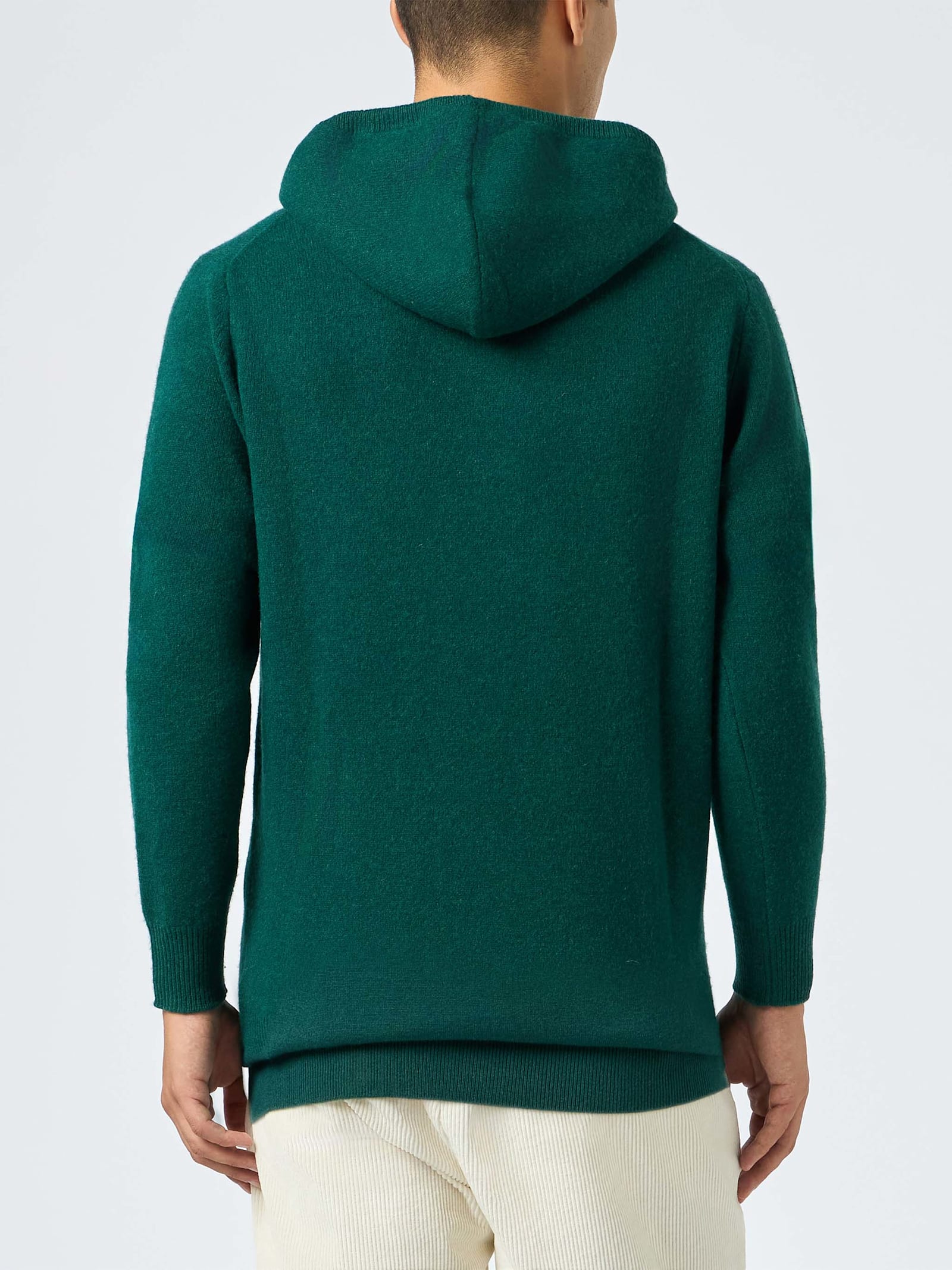 Mc2 Saint Barth Man British Green Hooded Sweater Mahony In Green
