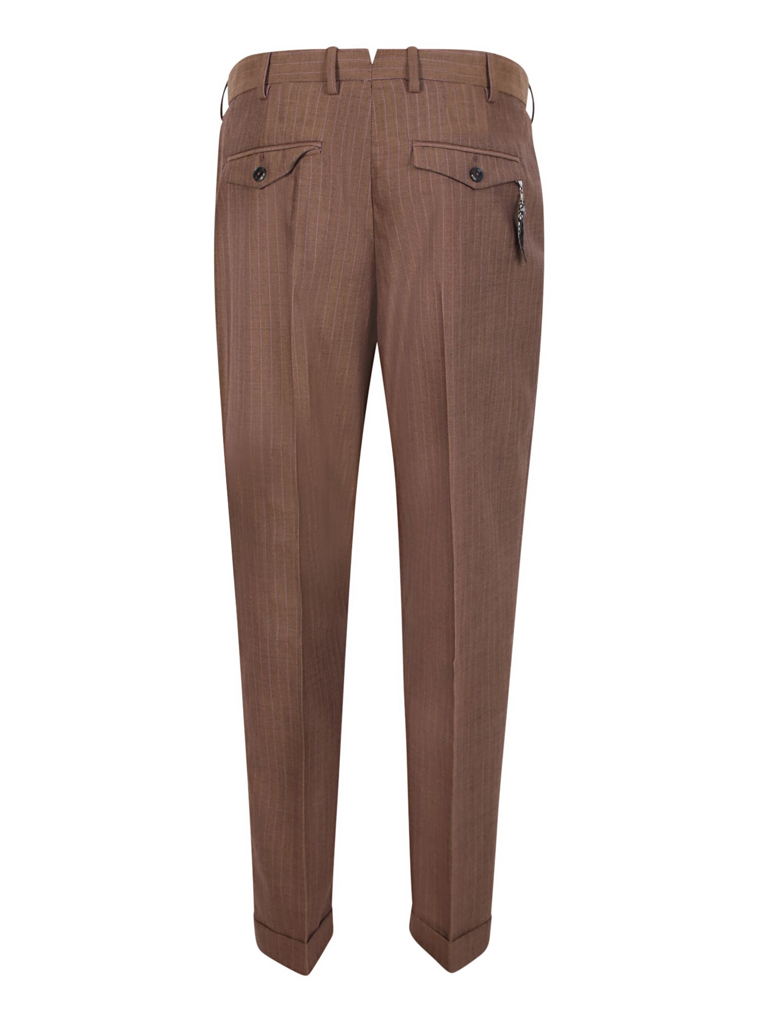 Shop Pt01 Rebel Pinstripe Brown Trousers