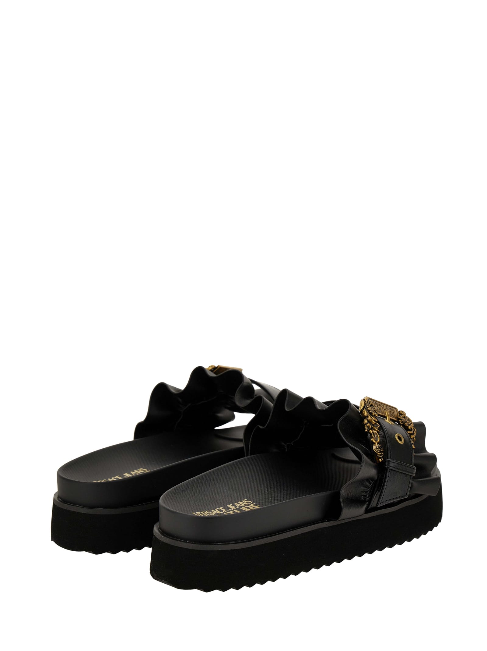VERSACE JEANS COUTURE VERSACE JEANS COUTURE BLACK SANDALS