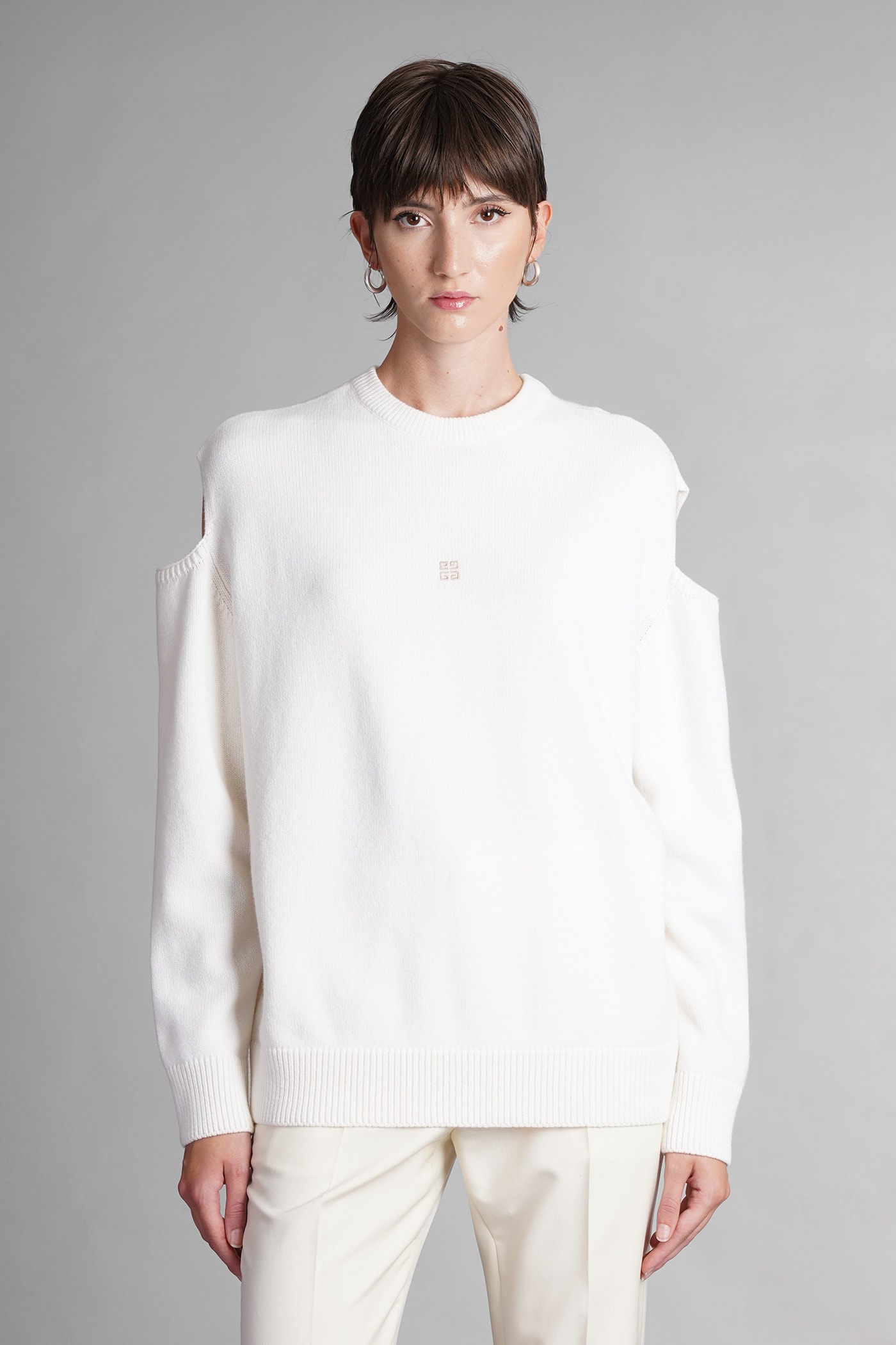 GIVENCHY KNITWEAR IN WHITE WOOL