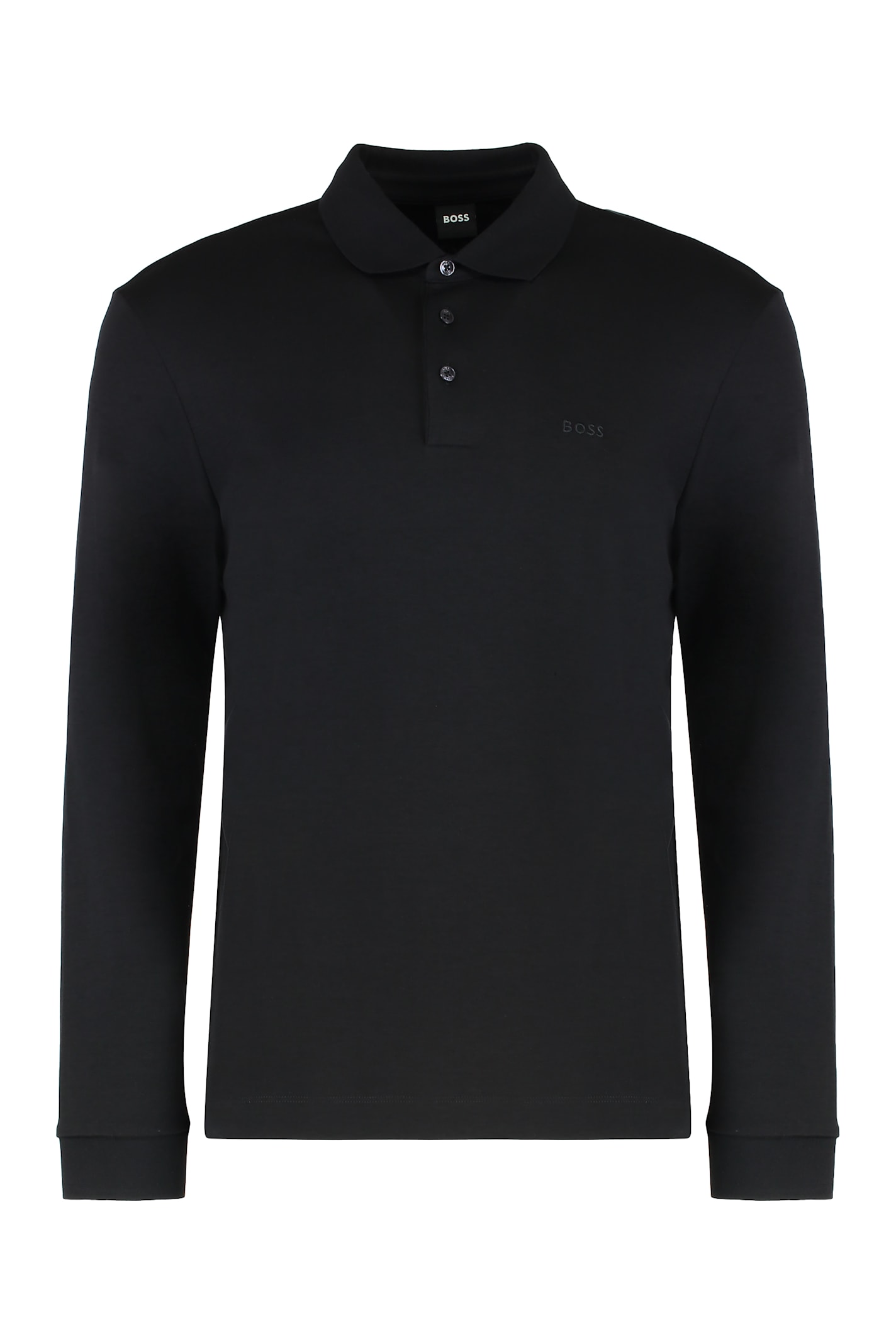 Long Sleeve Cotton Polo Shirt