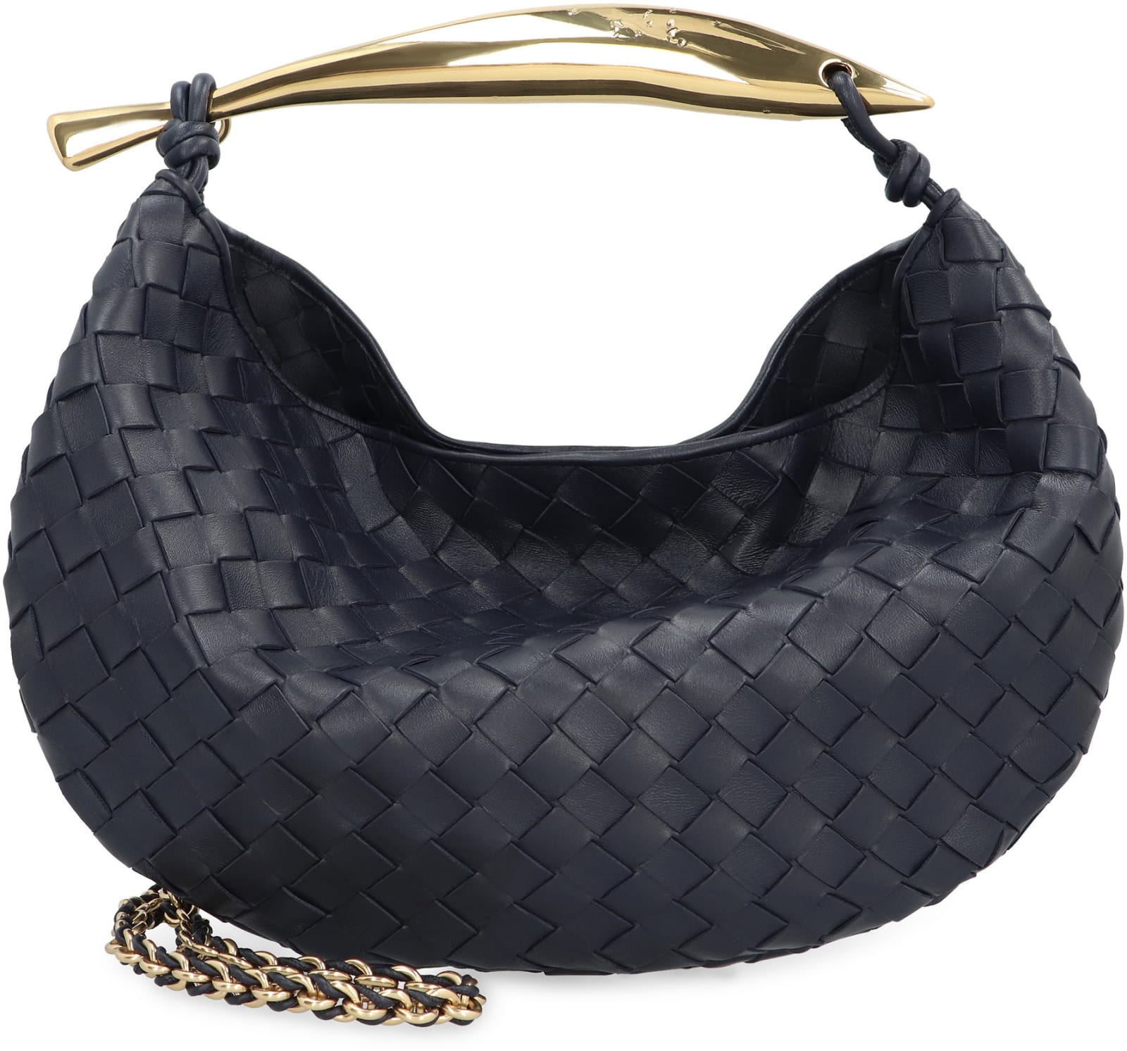 Shop Bottega Veneta Sardine Bag With Chain In Blue