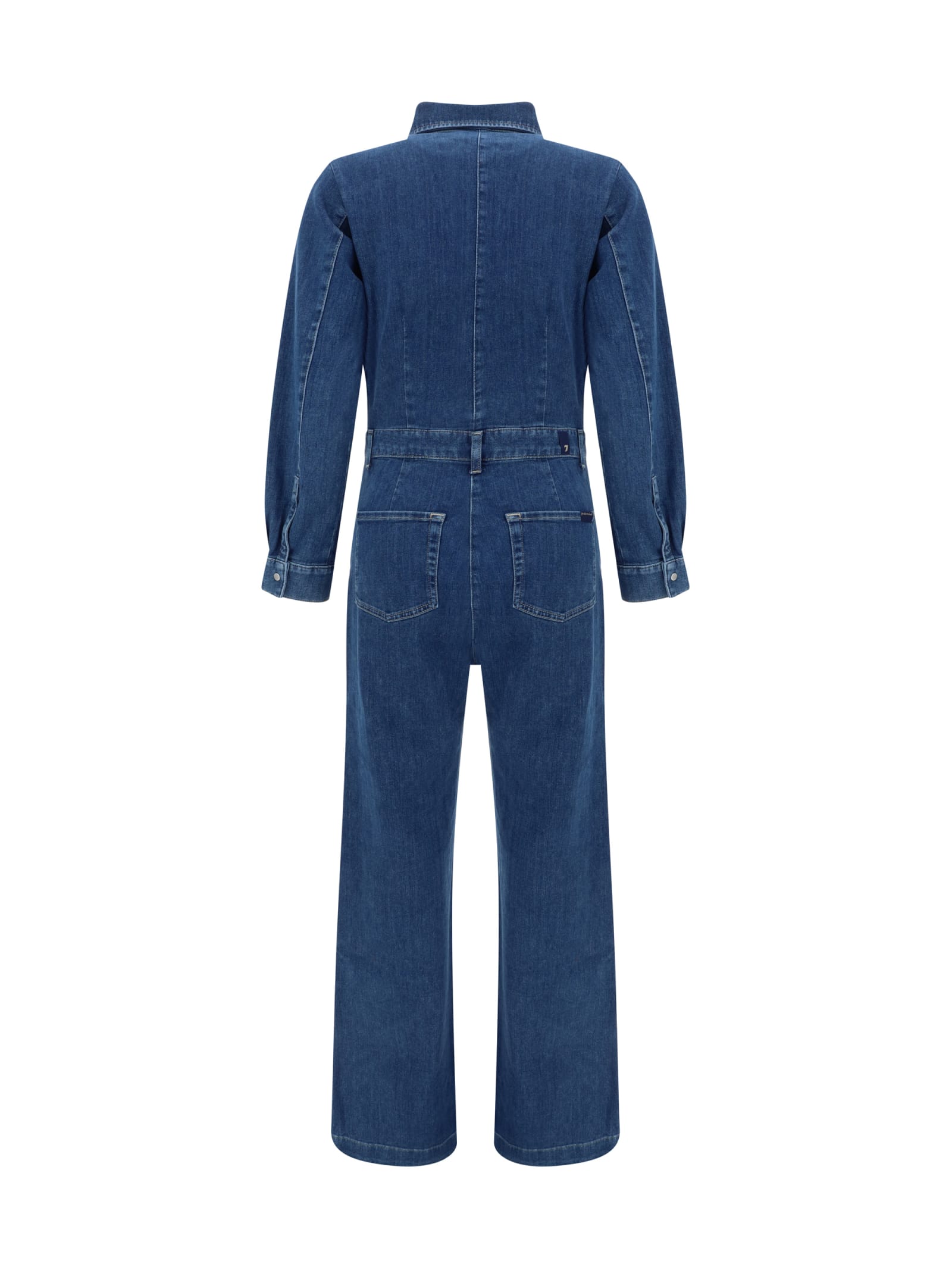 Shop 7 For All Mankind Luxe Jumpsuit Dress In Blue