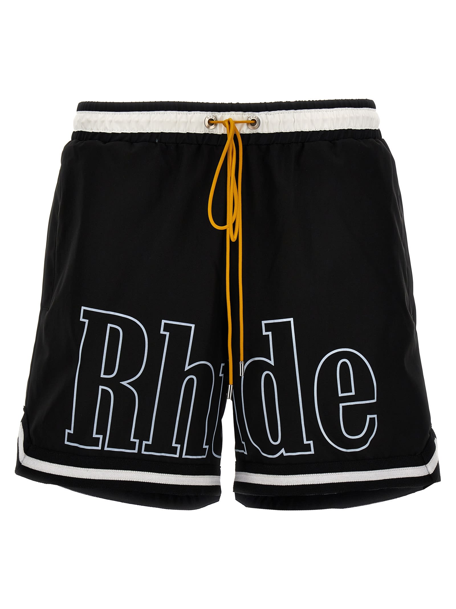 Shop Rhude Basketball Swim Shorts In Black