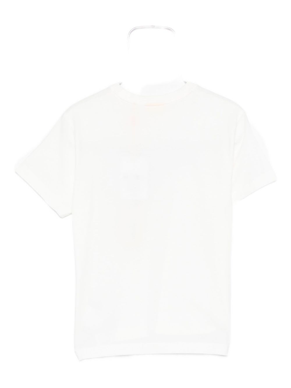 Off-white Off White Kids White Crew-neck, Short-sleeved T-shirt In White