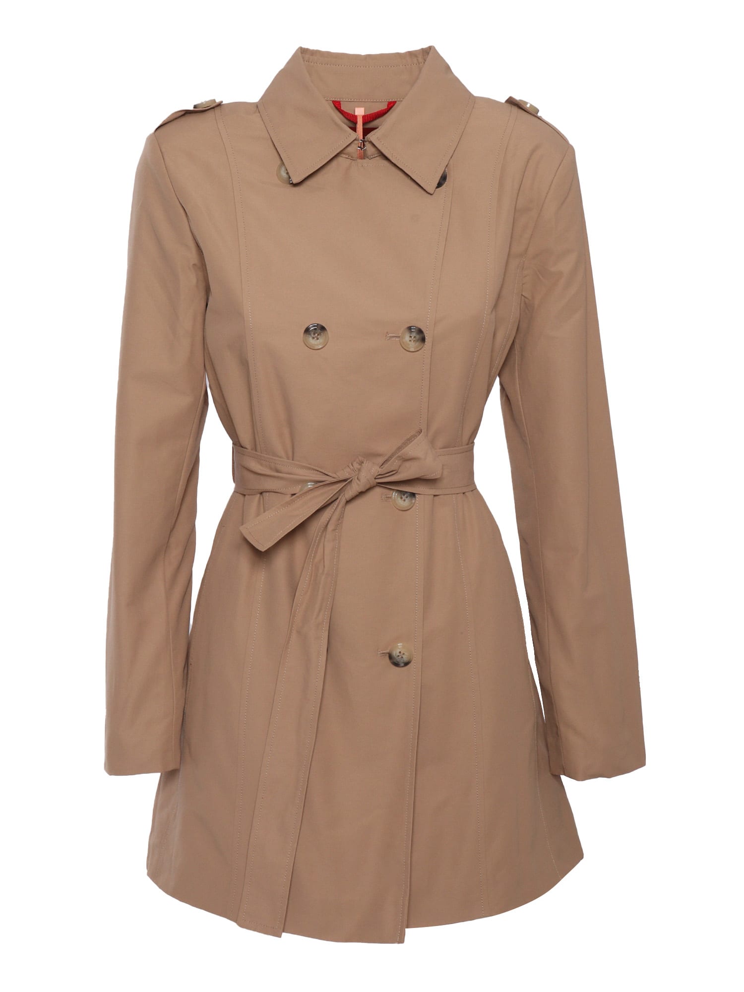 Max&amp;co. Kids' Double-breasted Trench Coat In Brown
