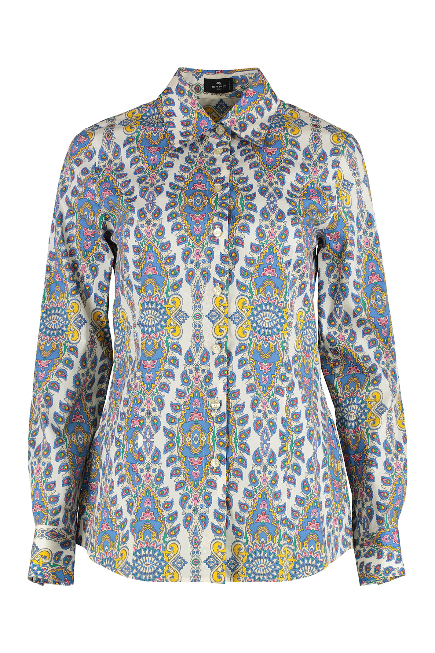 Etro Printed Stretch Poplin Shirt