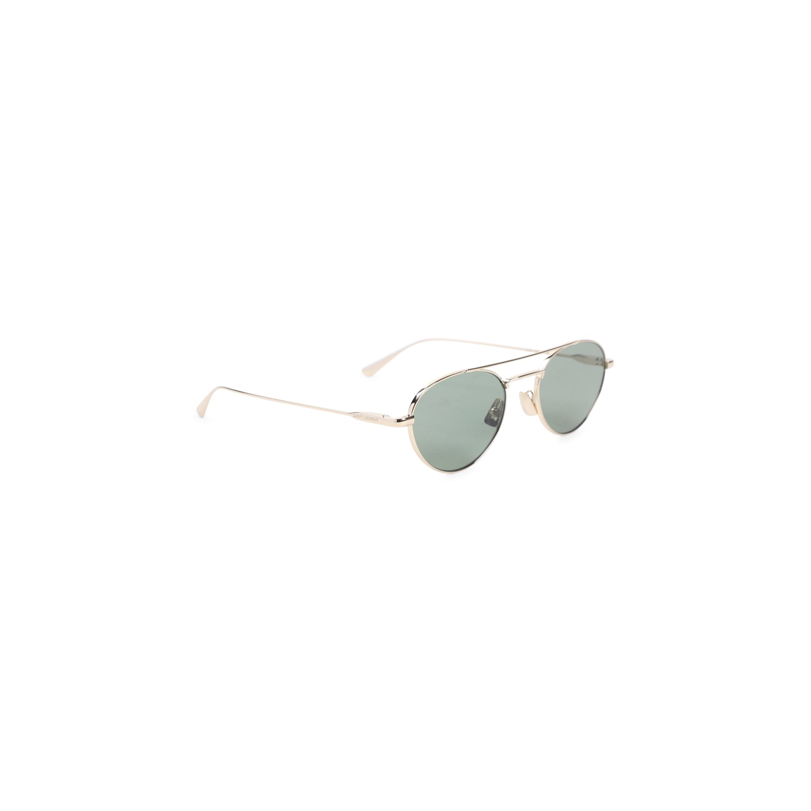 Saint Laurent Sunglasses Metallic In Green