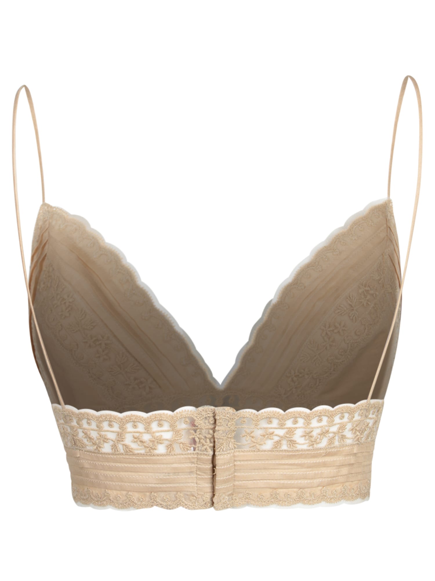 ERMANNO SCERVINO COTTON BRA TOP IN BISCUIT