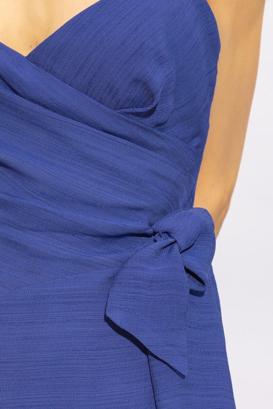 Shop Emporio Armani Slip Dress In Blue