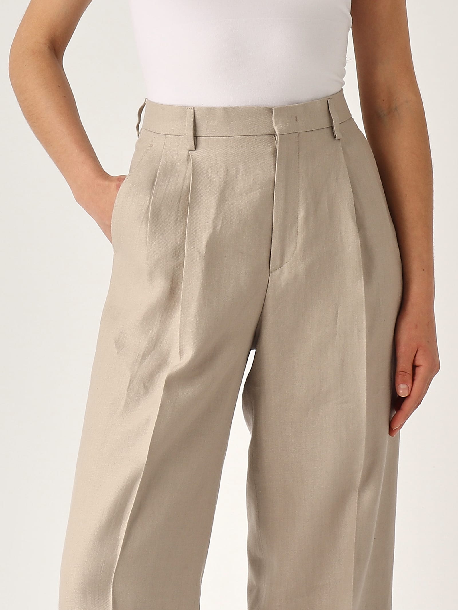Tagliatore P-ebony Trousers In Neutral