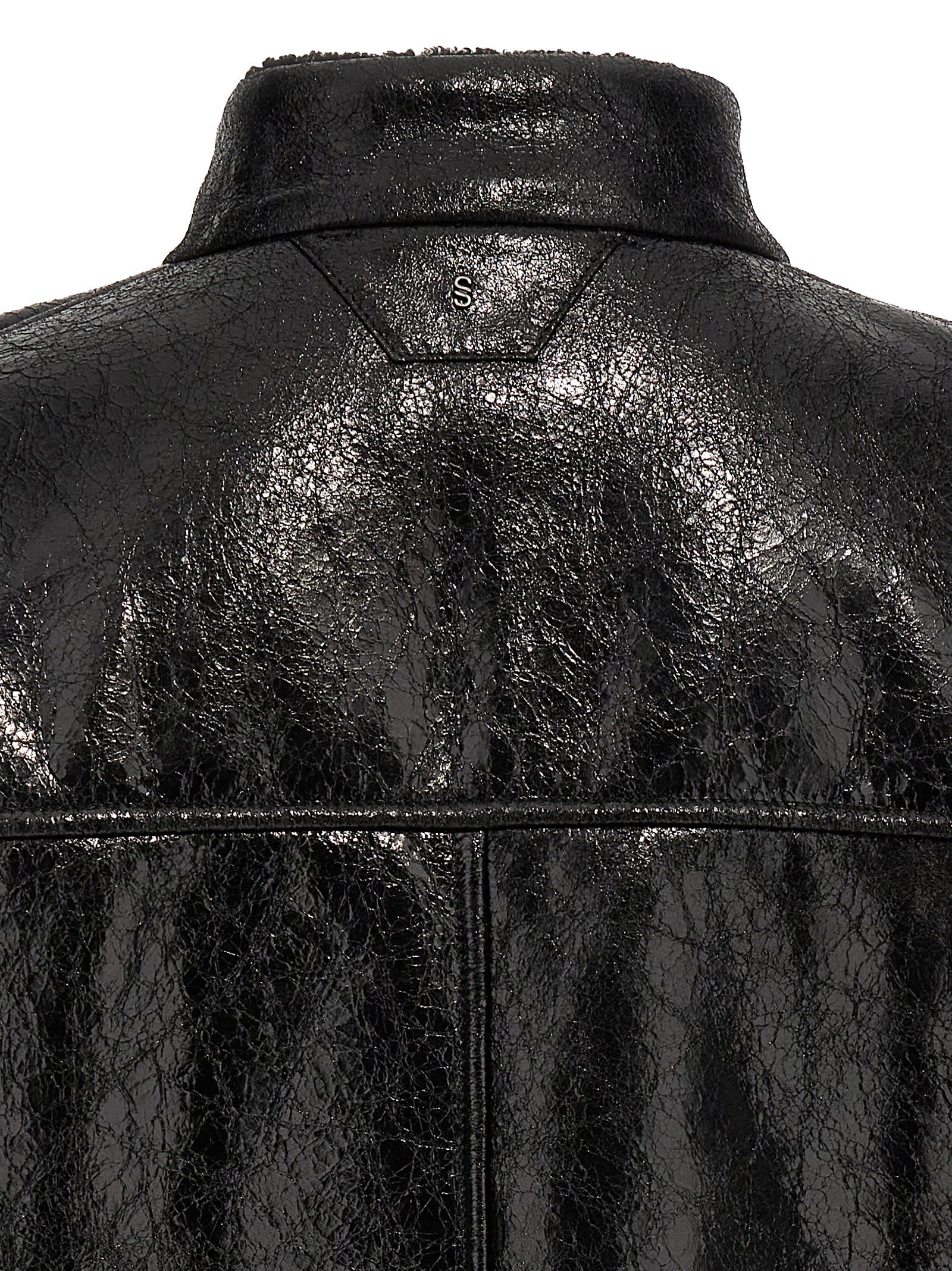 Shop Salvatore Santoro Craclè Leather Jacket In Black