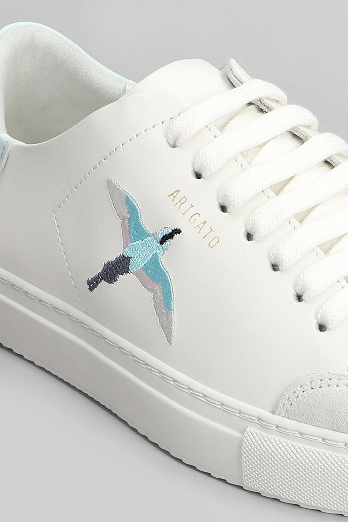 Axel Arigato Clean 90 Sneakers In White Suede And Leather In White