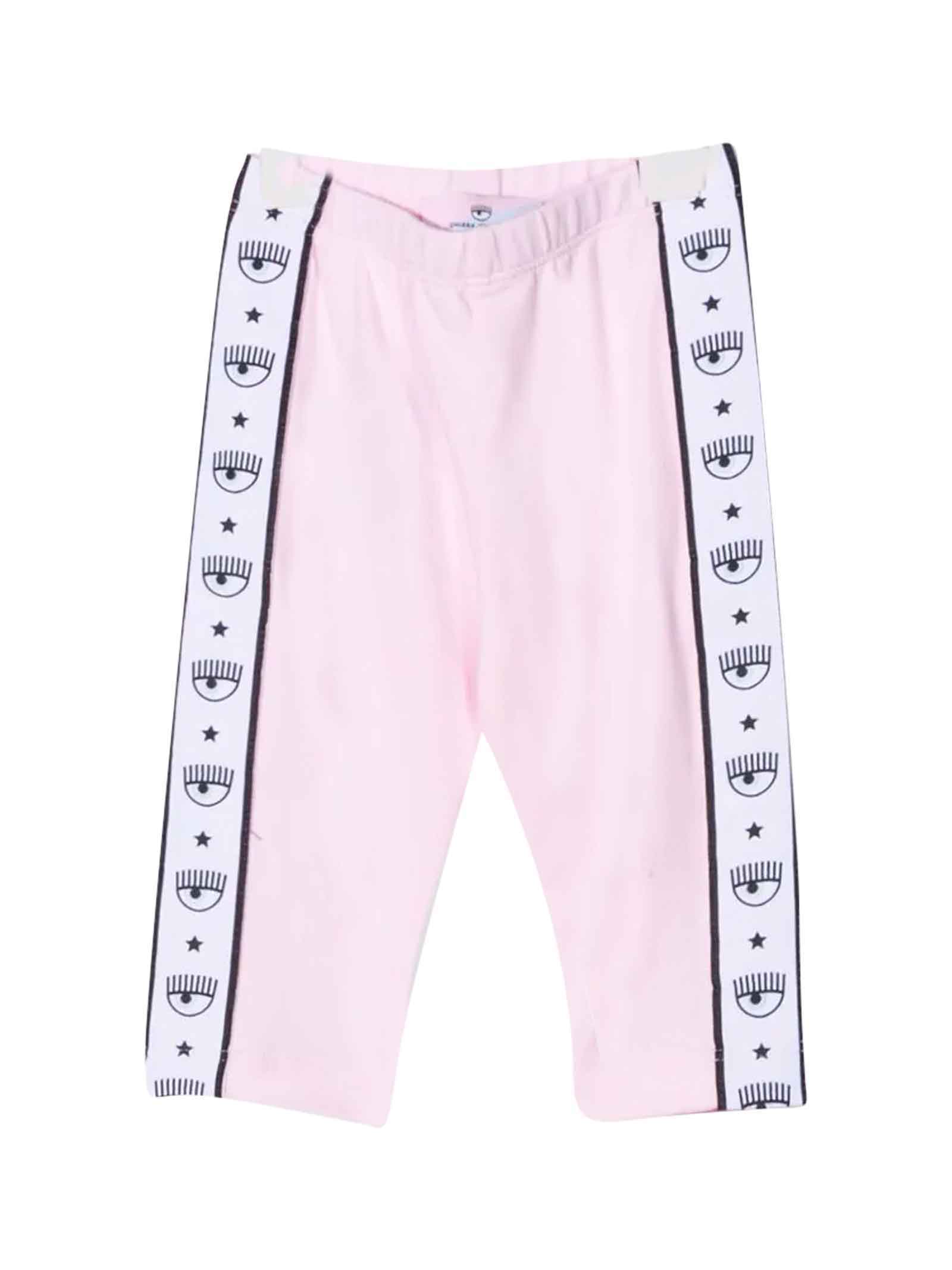 Chiara Ferragni Pink Sports Trousers