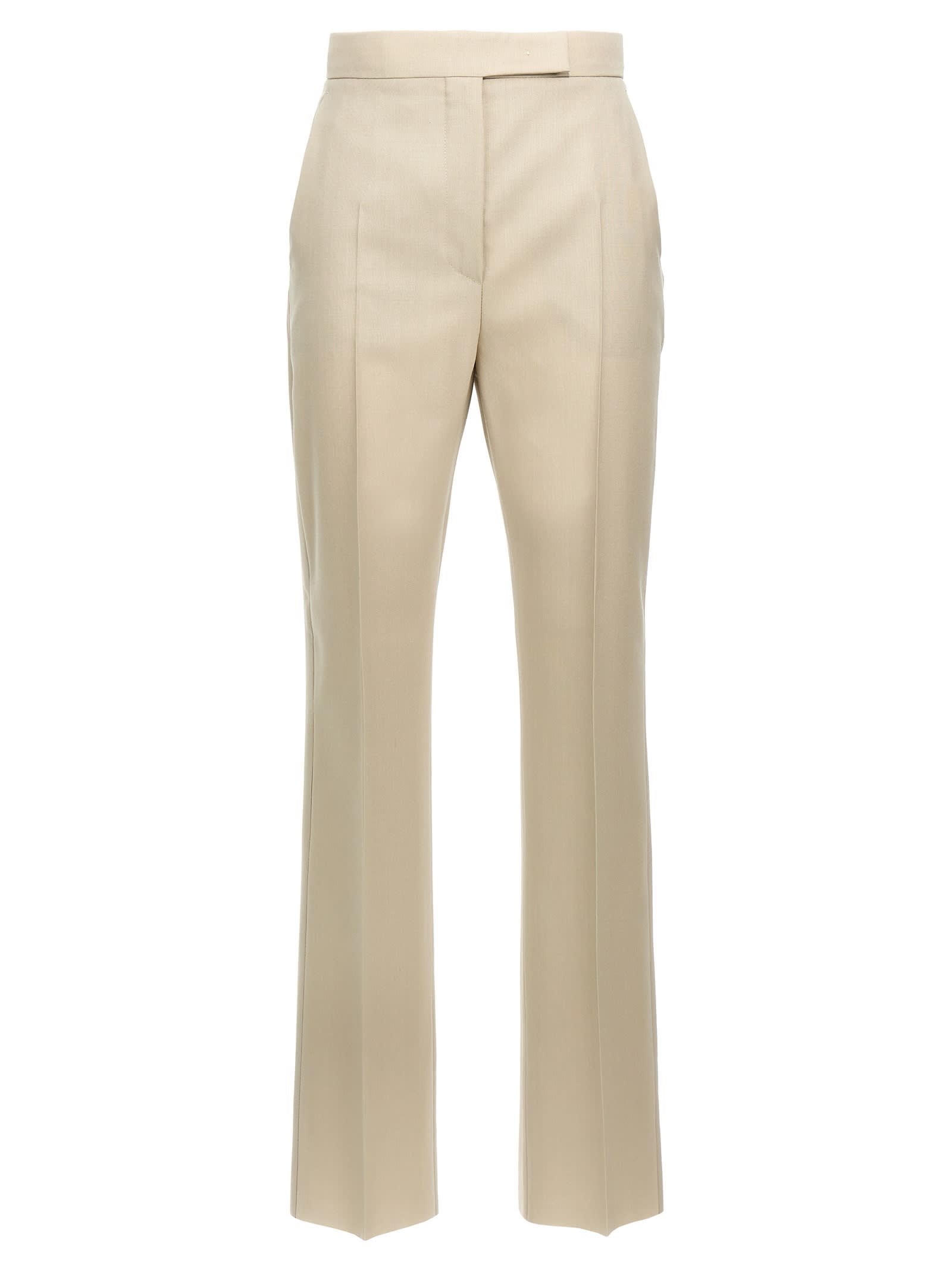 パンツ MAX MARA 'Turbigo' pants Beige Straight-cut wool, mohair and silk trousers, beige