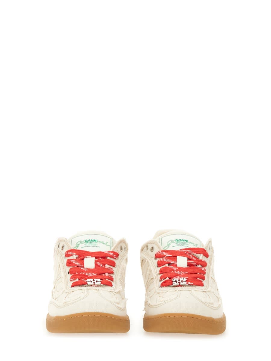Ganni 08 Canvas Sneaker In White